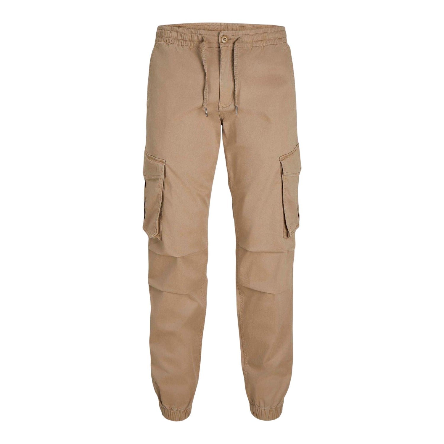 Brown - Front - Jack And Jones Mens Plain Cargo Trousers