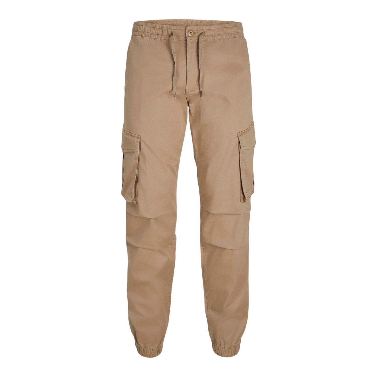 Brown - Front - Jack And Jones Mens Plain Cargo Trousers