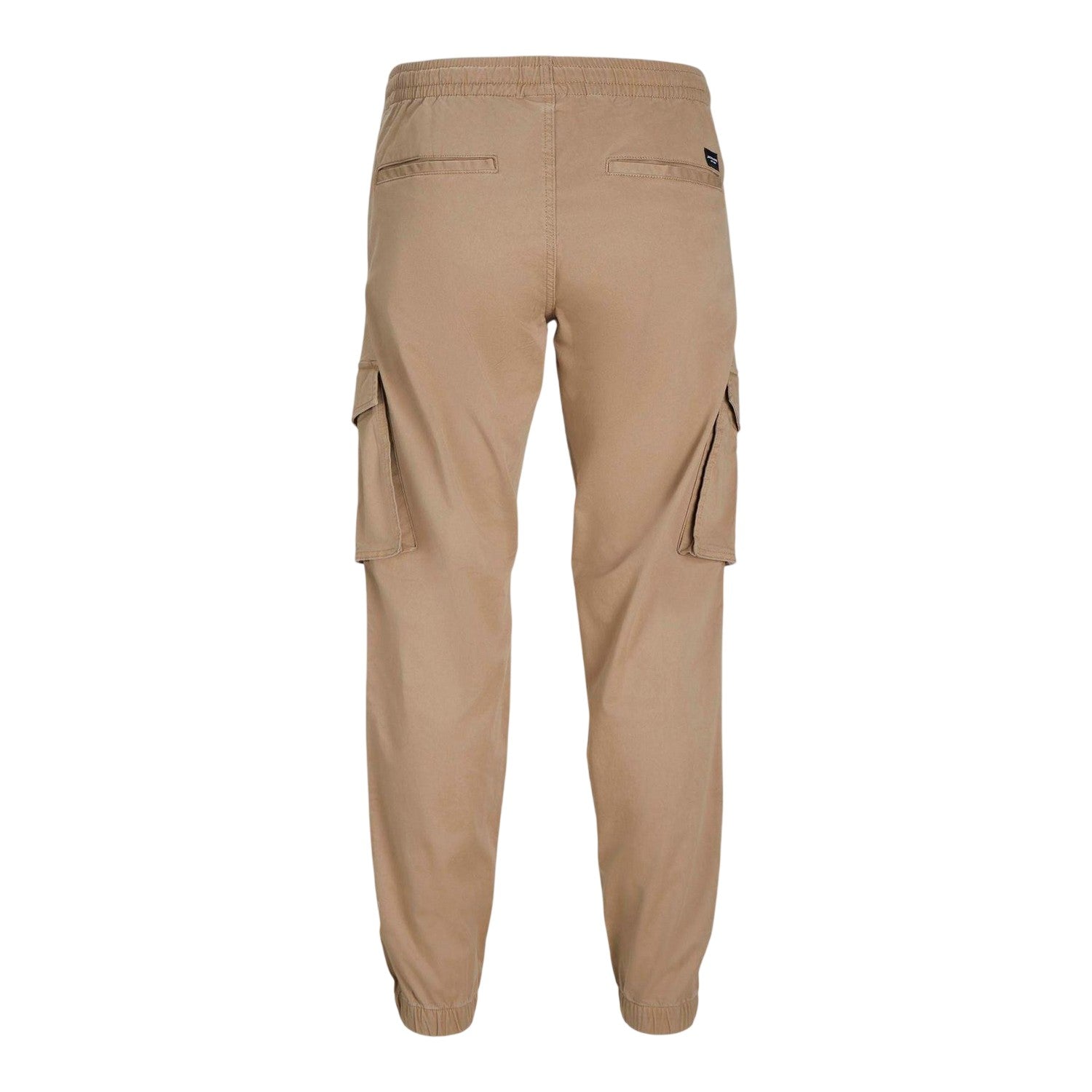 Brown - Back - Jack And Jones Mens Plain Cargo Trousers