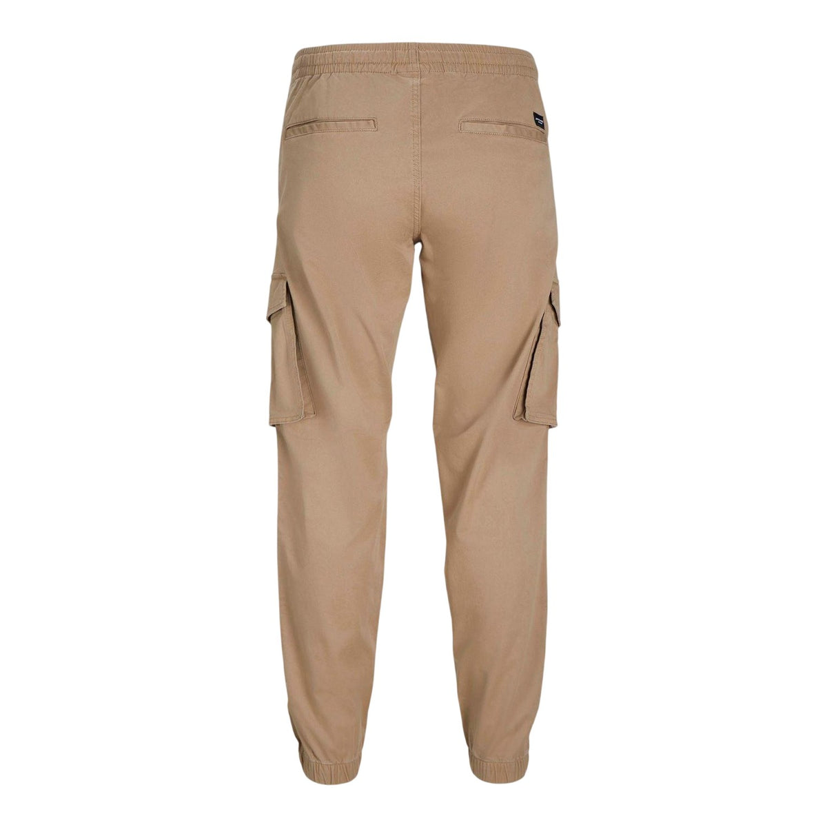 Brown - Back - Jack And Jones Mens Plain Cargo Trousers