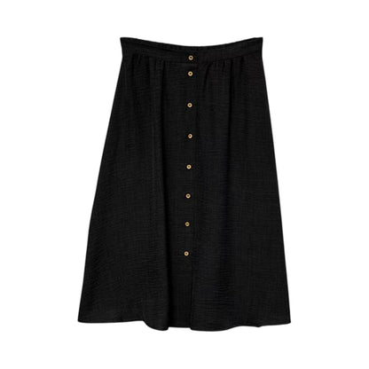 Black - Front - Vero Moda Womens-Ladies Laney A-line Midi Skirt
