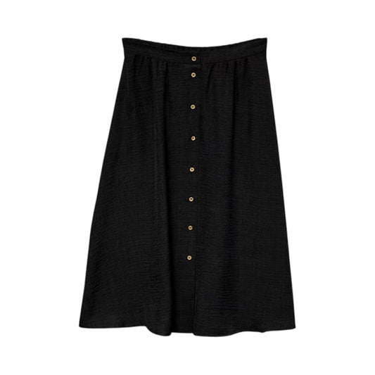 Black - Front - Vero Moda Womens-Ladies Laney A-line Midi Skirt