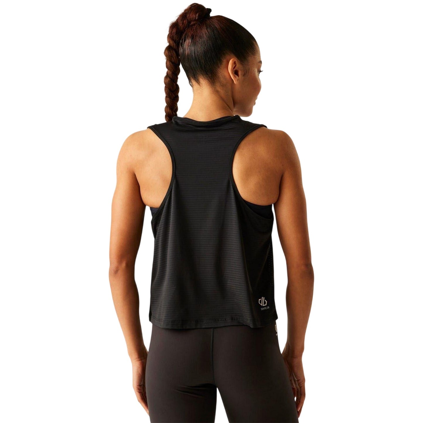 Black - Back - Dare 2B Womens-Ladies Cropped Sleeveless Crop Top