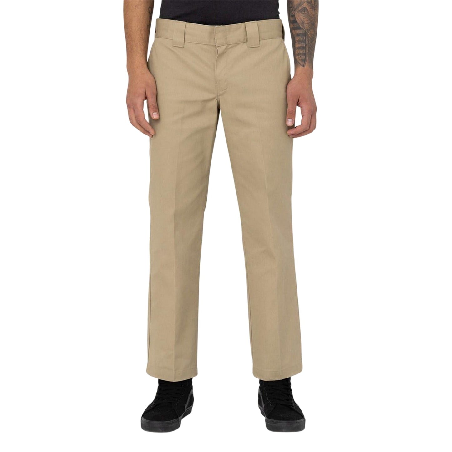 Khaki - Front - Dickies Mens Cotton Blend Slim Trousers