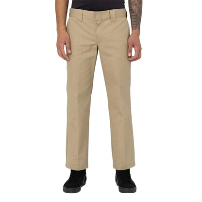 Khaki - Front - Dickies Mens Cotton Blend Slim Trousers