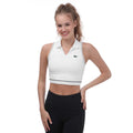 White - Front - Lacoste Womens-Ladies Polo Sports Bra