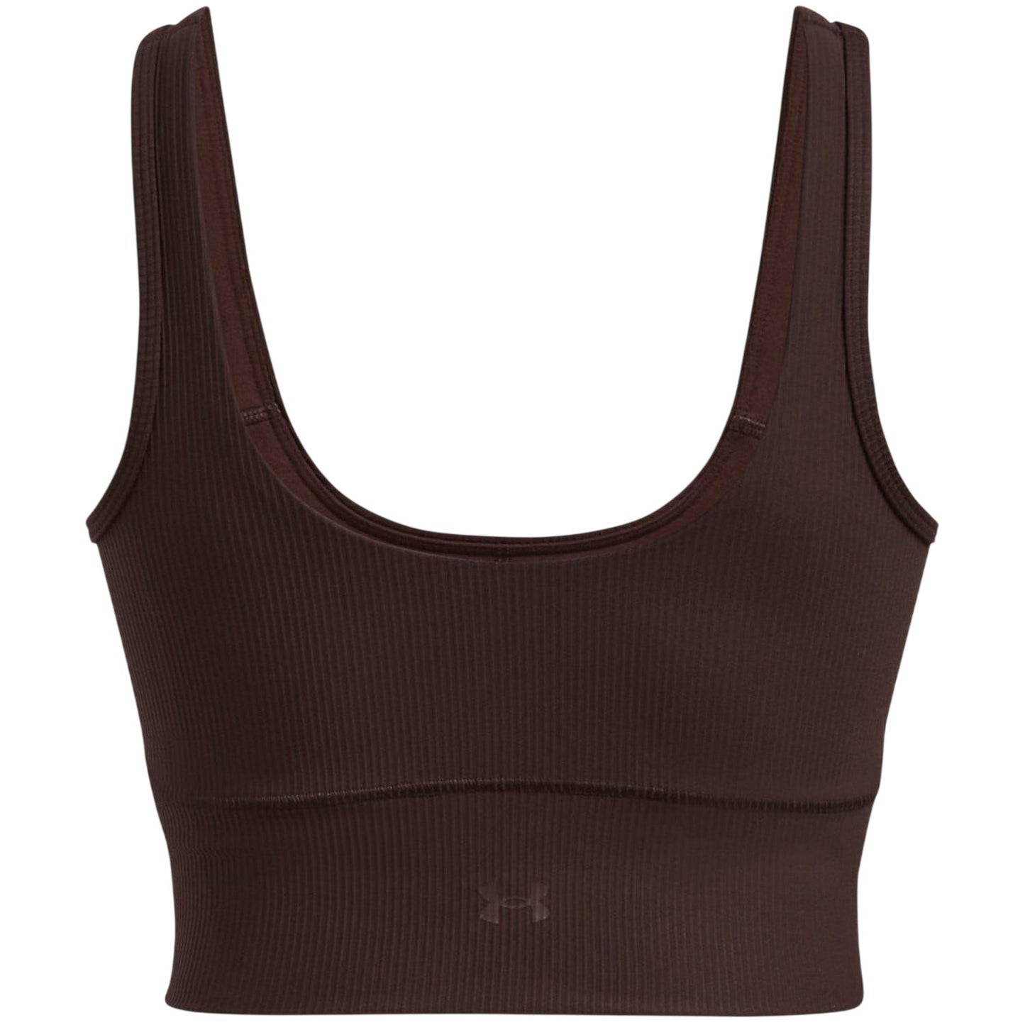 Brown - Back - Under Armour Womens-Ladies Meridian Ribbed Snug Fit Tank Top