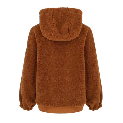 Caramel-Brown - Back - Firetrap Womens-Ladies Teddy Fleece Reversible Jacket
