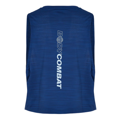 Blue - Back - Reebok Mens Les Mills Bodycombat Crew Neck Tank Top