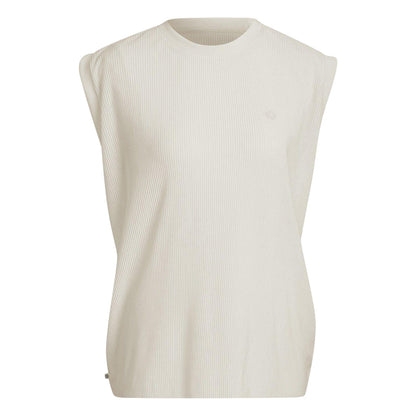 Wonder White - Front - Adidas Womens-Ladies Originals Plisse Sleeveless Tank Top
