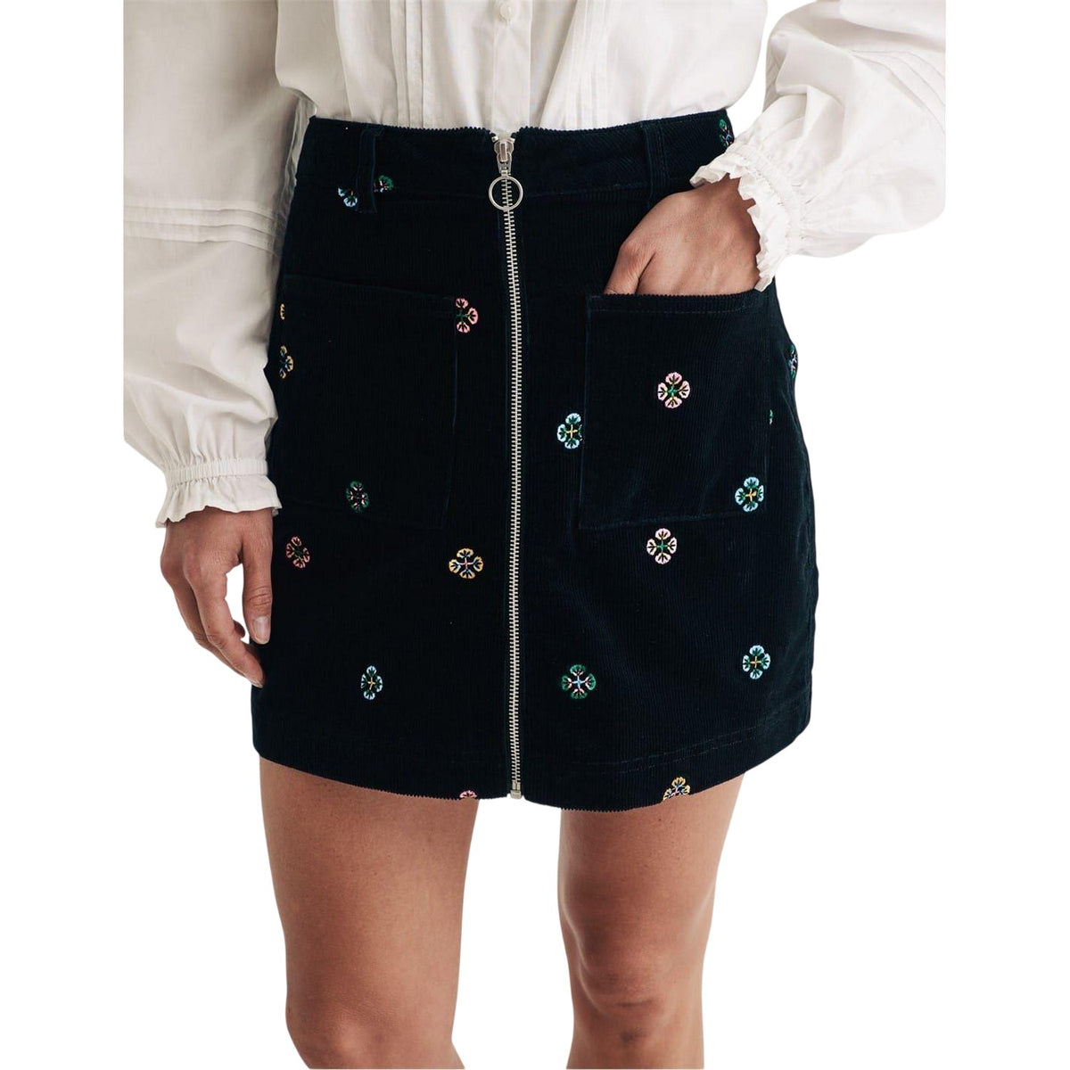 Multicoloured - Front - Nobody´s Child Womens-Ladies Dalong Corduroy Zipped Mini Skirt