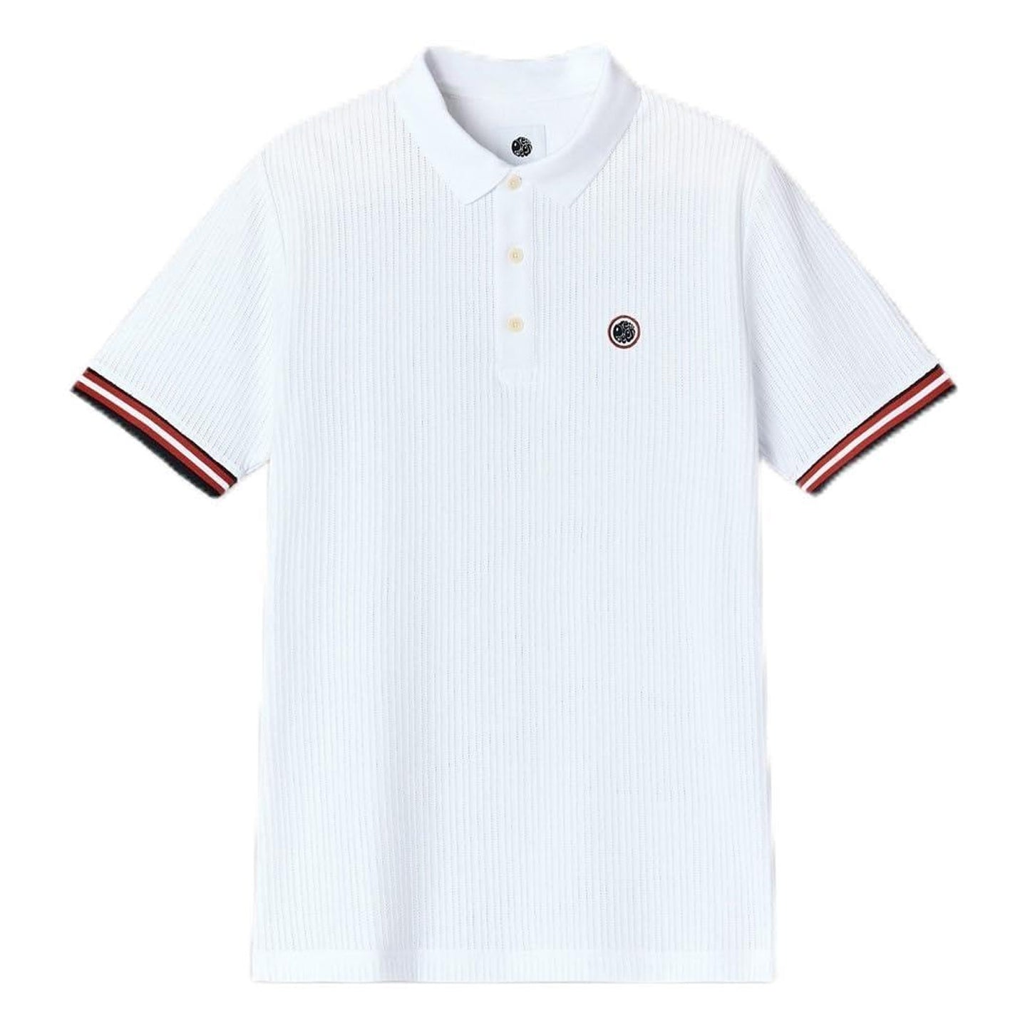 White - Front - Pretty Green Mens Cressa Polo Shirt