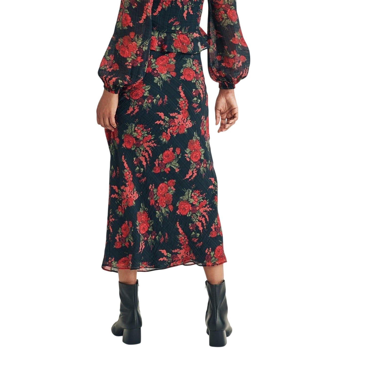 Brown - Back - Nobody´s Child Womens-Ladies Floral Maxi Skirt