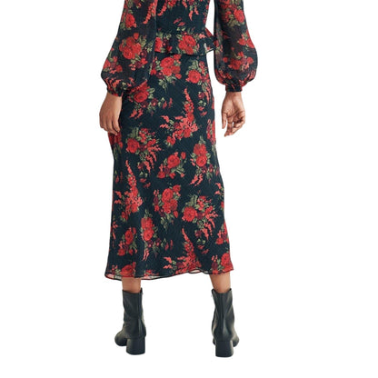 Brown - Back - Nobody´s Child Womens-Ladies Floral Maxi Skirt