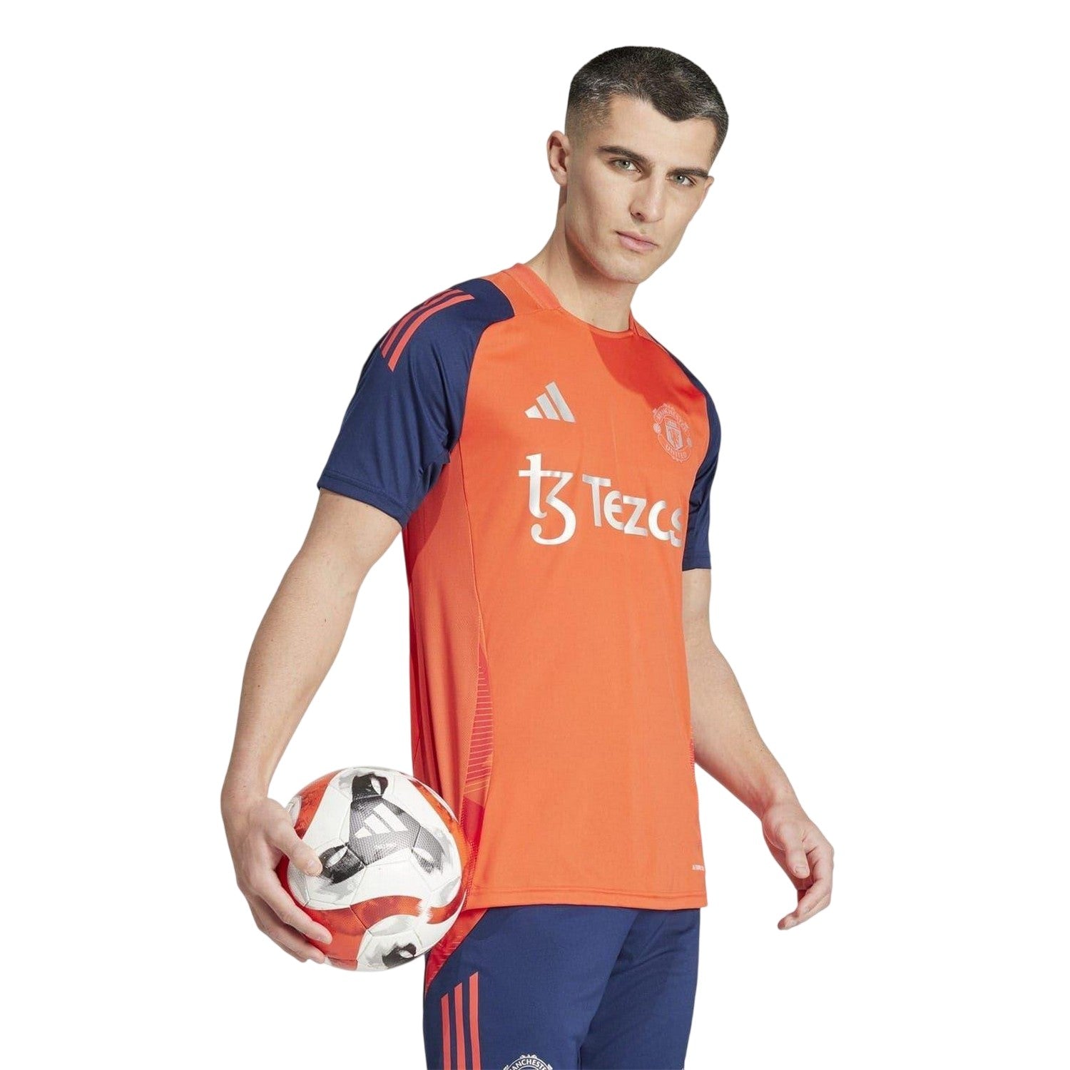 Red - Side - Adidas Unisex Adult Tiro 24 Manchester United FC Training Jersey