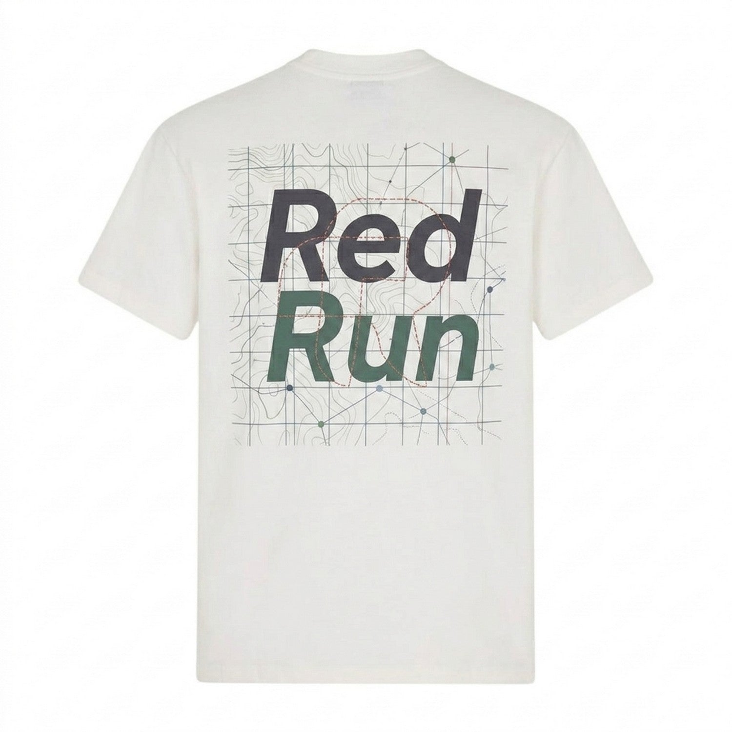 White - Back - Red Run Womens-Ladies Redrun Oversized T-Shirt