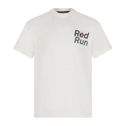 White - Front - Red Run Womens-Ladies Redrun Oversized T-Shirt