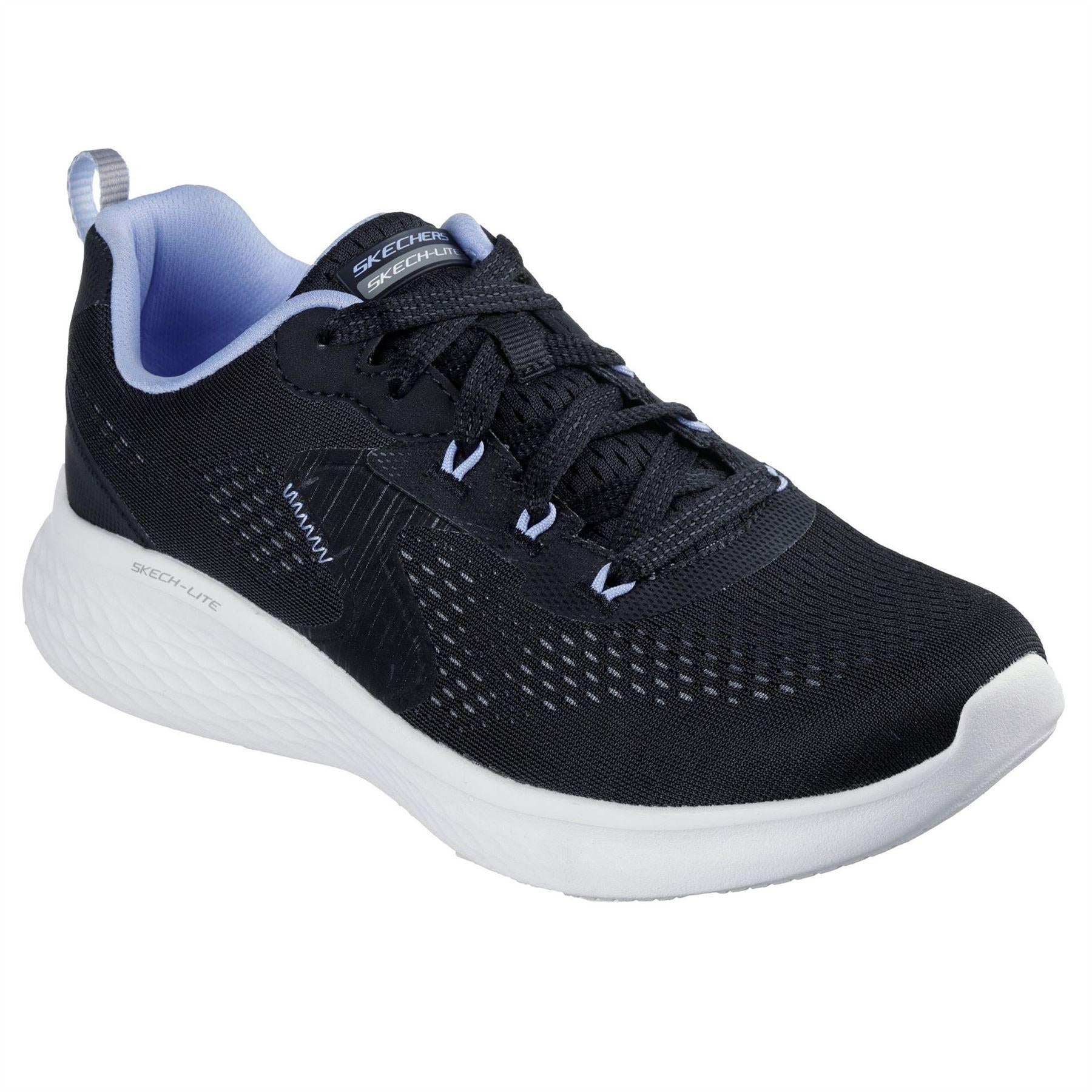 Black-Blue - Side - Skechers Womens-Ladies Skech-Lite Pro Trainers