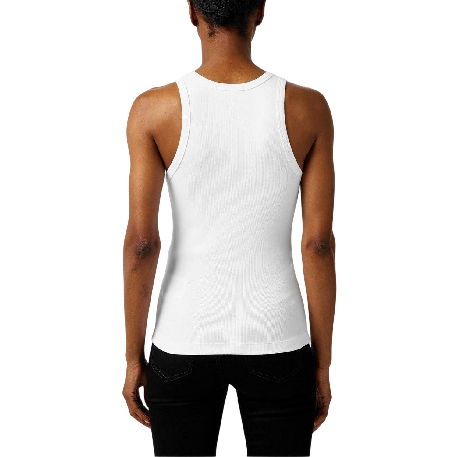 White - Back - Diesel Womens-Ladies T Anky D Sleeveless Tank Top
