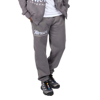 Grey - Front - Mercier Mens International Jogging Bottoms