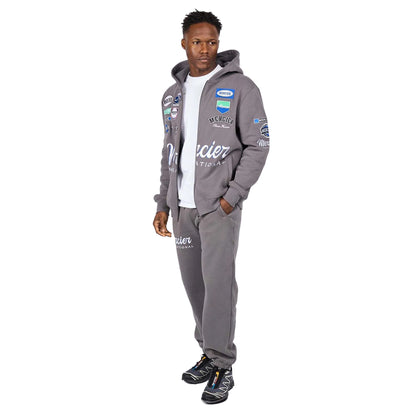 Grey - Side - Mercier Mens International Jogging Bottoms