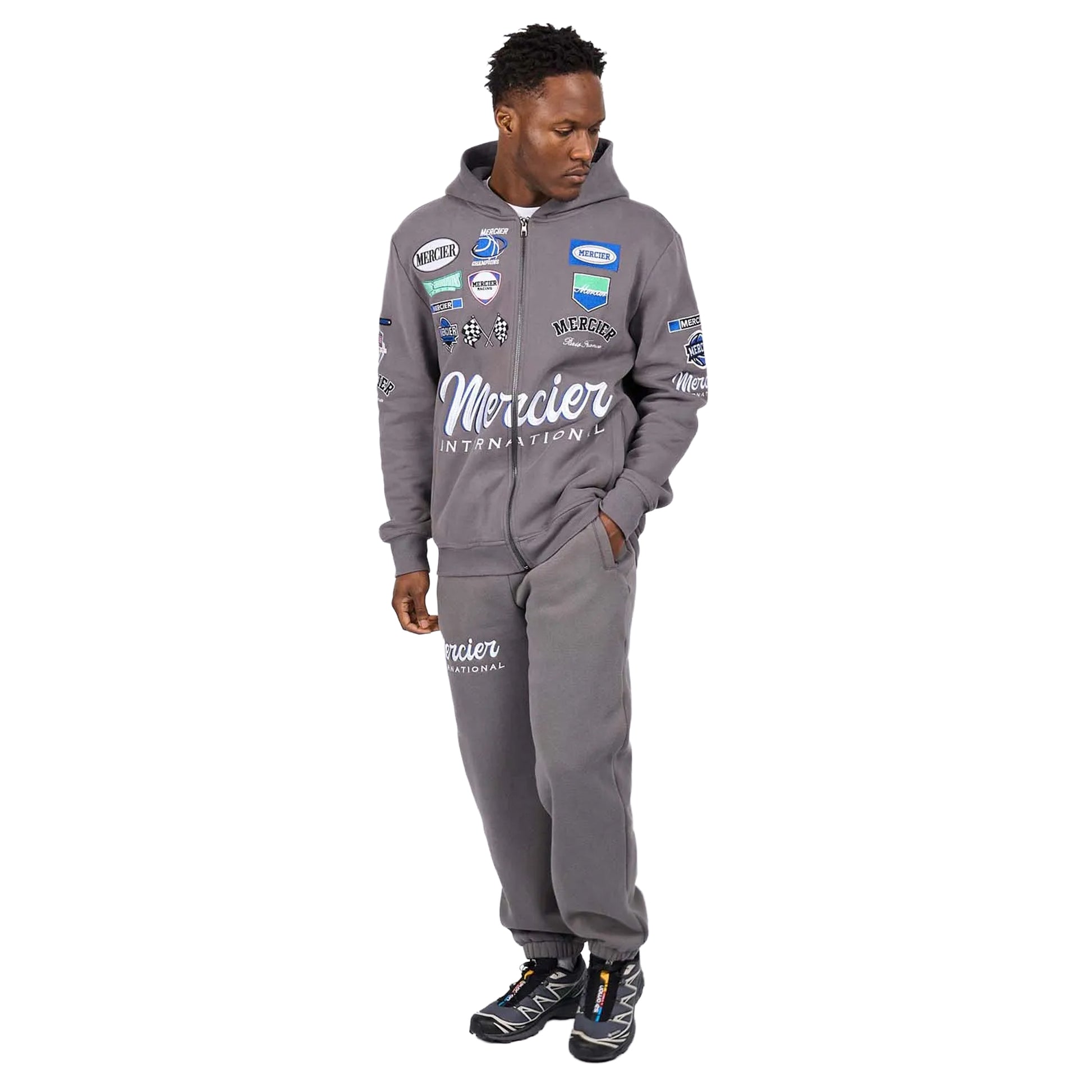 Grey - Lifestyle - Mercier Mens International Jogging Bottoms
