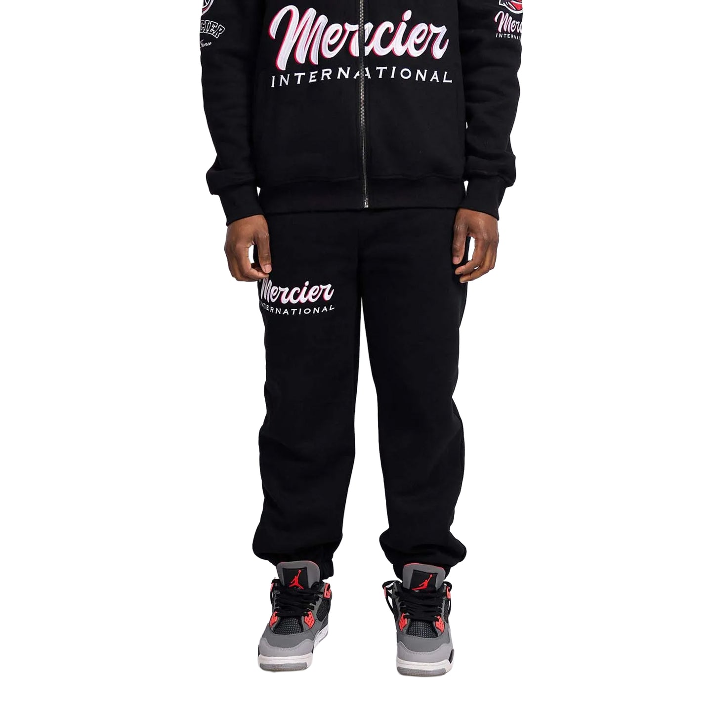 Black - Front - Mercier Mens International Jogging Bottoms