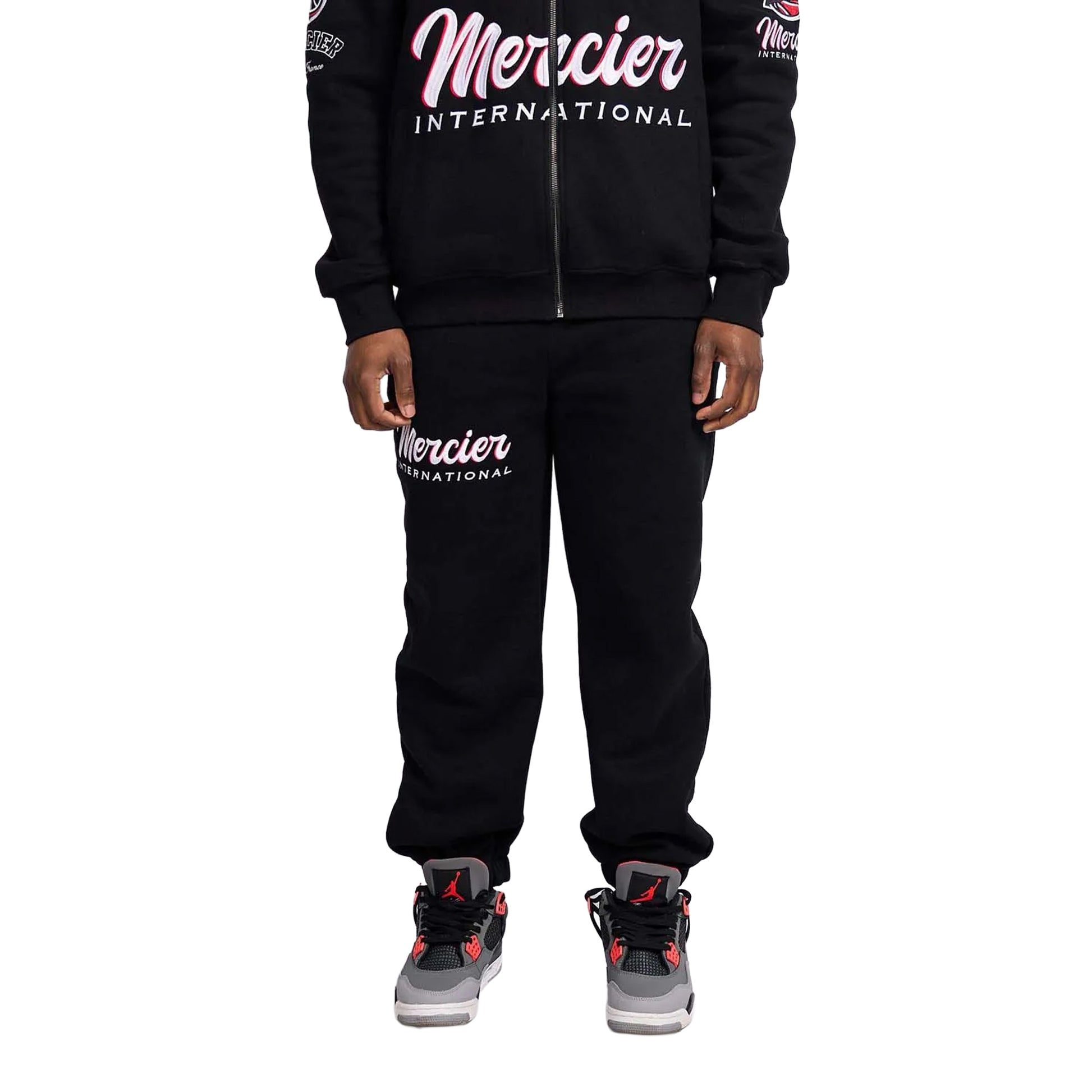 Black - Front - Mercier Mens International Jogging Bottoms
