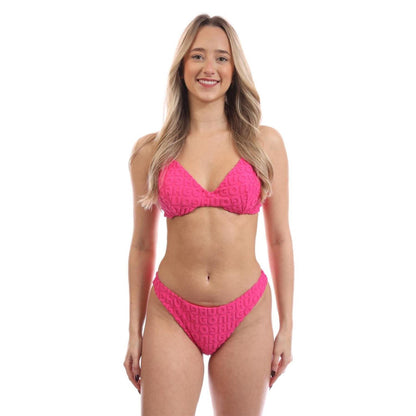 Pink - Side - Hugo Womens-Ladies Tanga Swim Briefs