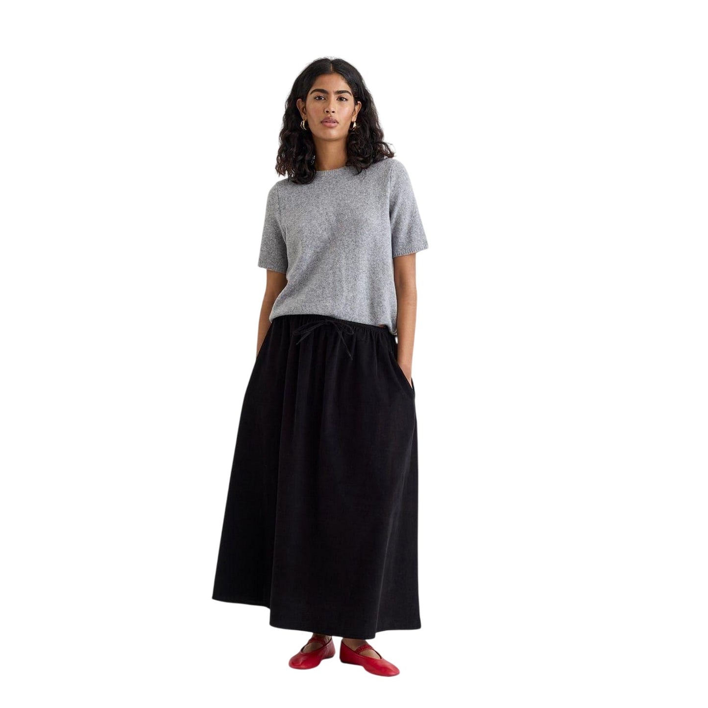 Black - Side - Nobody's Child Womens-Ladies Relaxed Fit Maxi Skirt