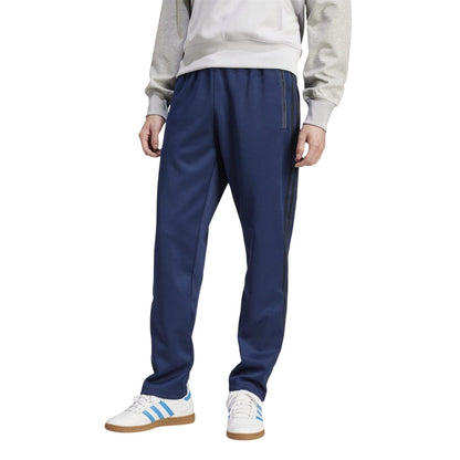 Indigo Blue - Side - Adidas Mens 3 Stripes Straight Jogging Bottoms