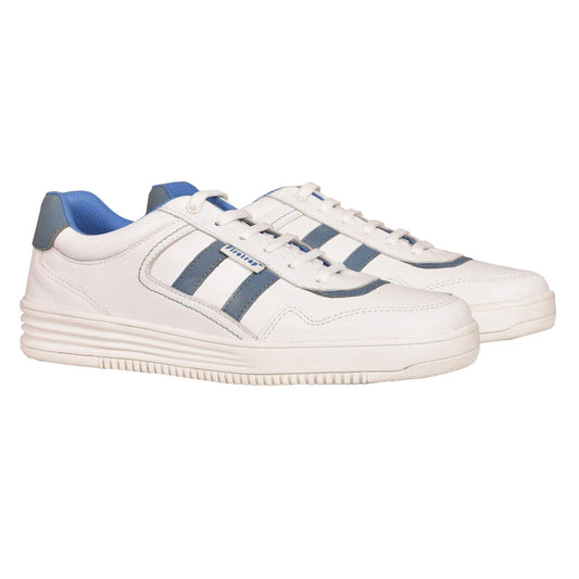 White-Blue - Front - Firetrap Womens-Ladies Leather Skateboarding Flat Skate Shoes