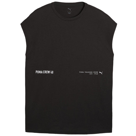 Puma Black - Front - Puma Mens Graphic Print Relaxed Fit Vest Top