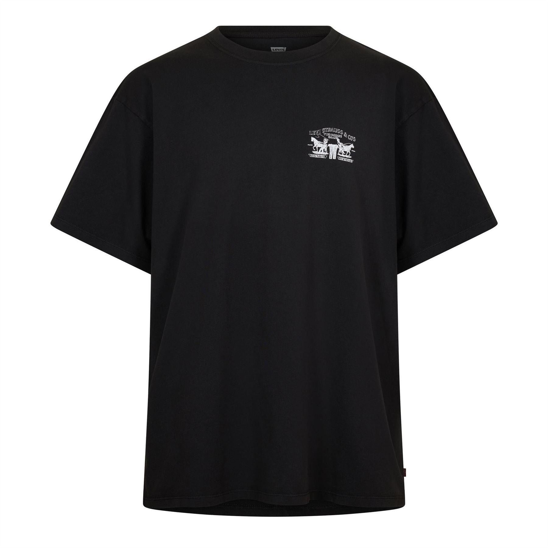Jet Black - Front - Levis Mens Vintage T-Shirt
