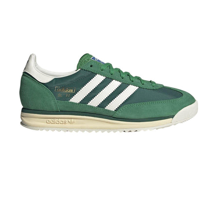 Green-White - Front - Adidas Mens Sl 72 Rs Leather Trainers