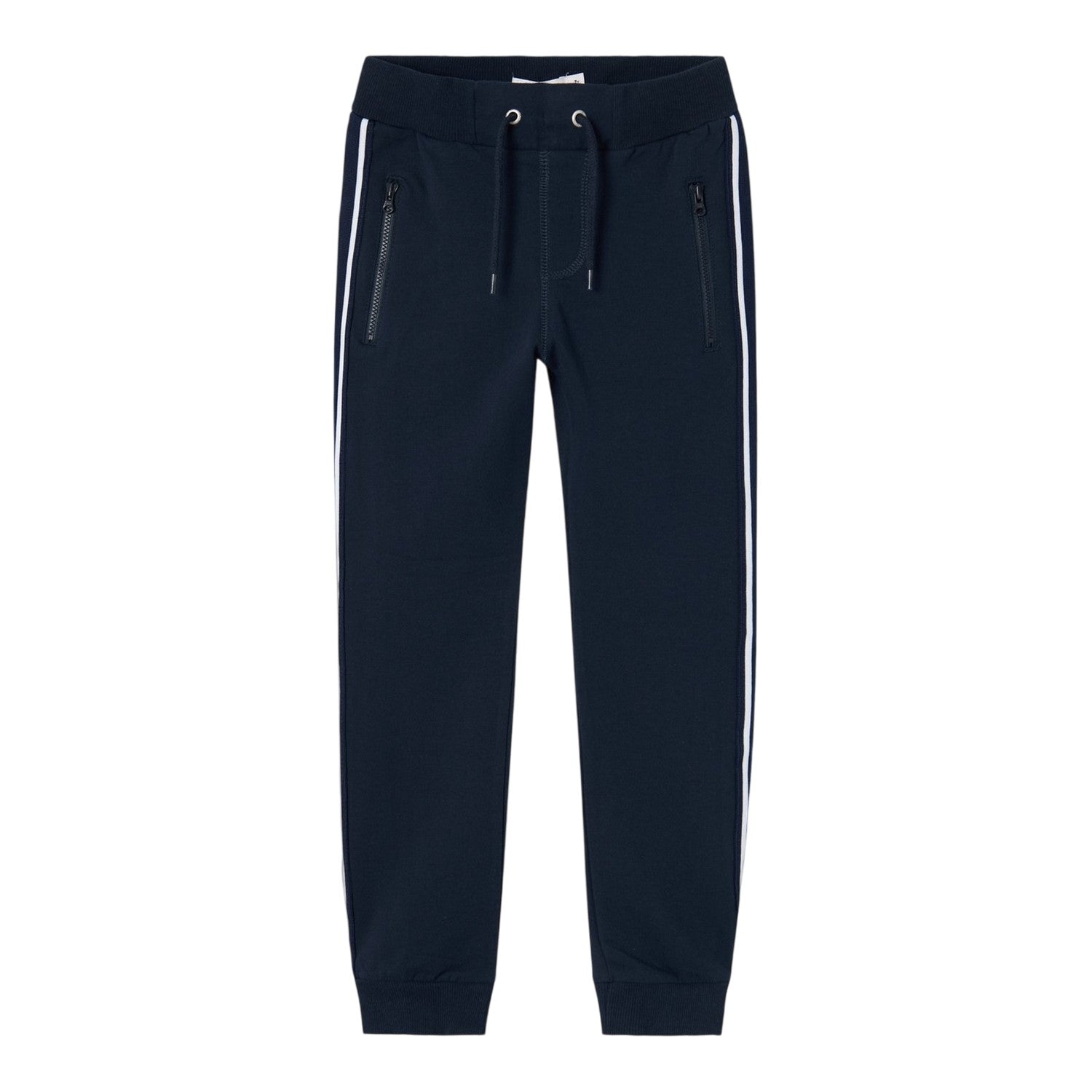 Blue - Front - Name It Childrens-Kids Side Stripe Regular Sweatpants