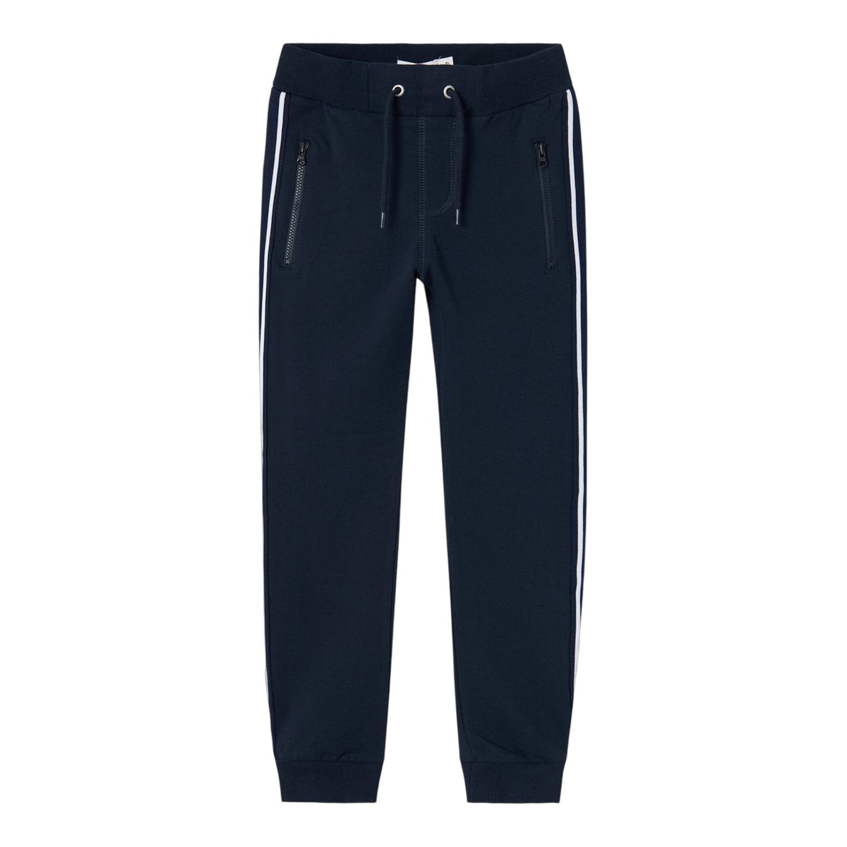 Blue - Front - Name It Childrens-Kids Side Stripe Regular Sweatpants