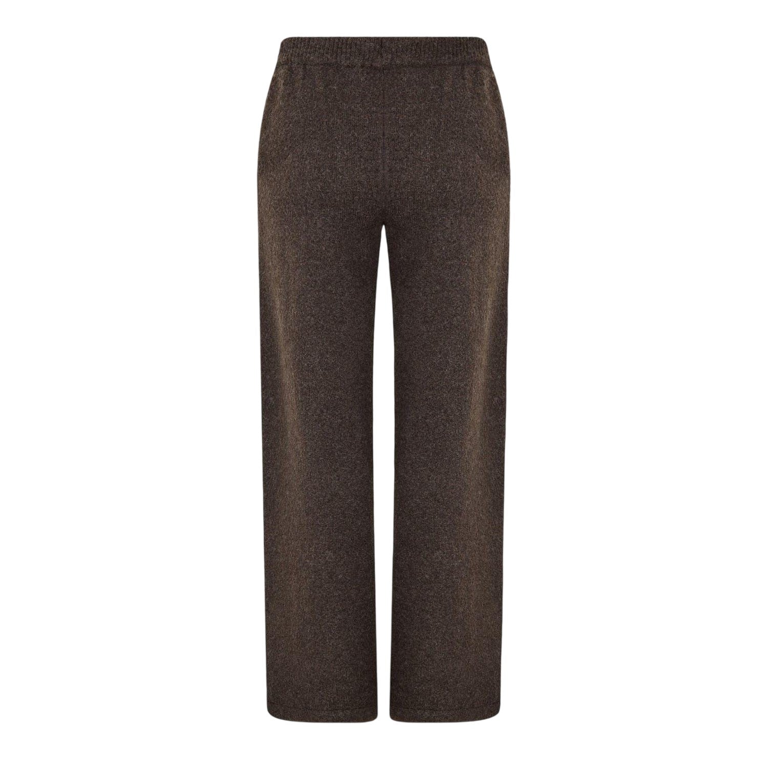 Brown - Back - Couture Womens-Ladies Fleece Wide Leg Sweatpants