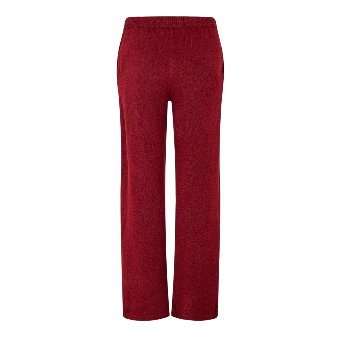 Burgundy - Back - Couture Womens-Ladies Fleece Wide Leg Sweatpants