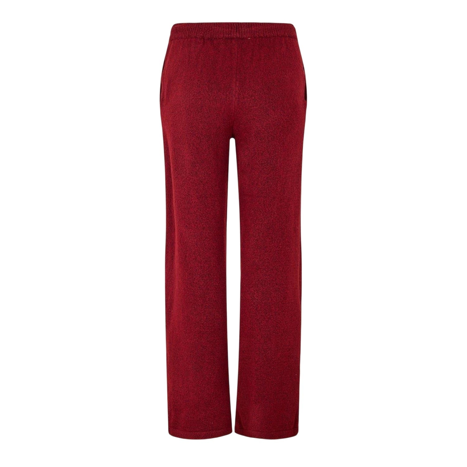 Burgundy - Back - Couture Womens-Ladies Fleece Wide Leg Sweatpants