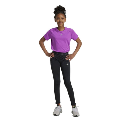 Black-White - Side - Adidas Girls Techfit Leggings