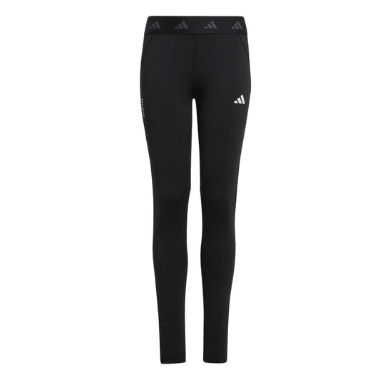 Black-White - Front - Adidas Girls Techfit Leggings