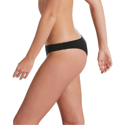 Black - Side - Nike Womens-Ladies Logo Low Rise Bikini Bottoms