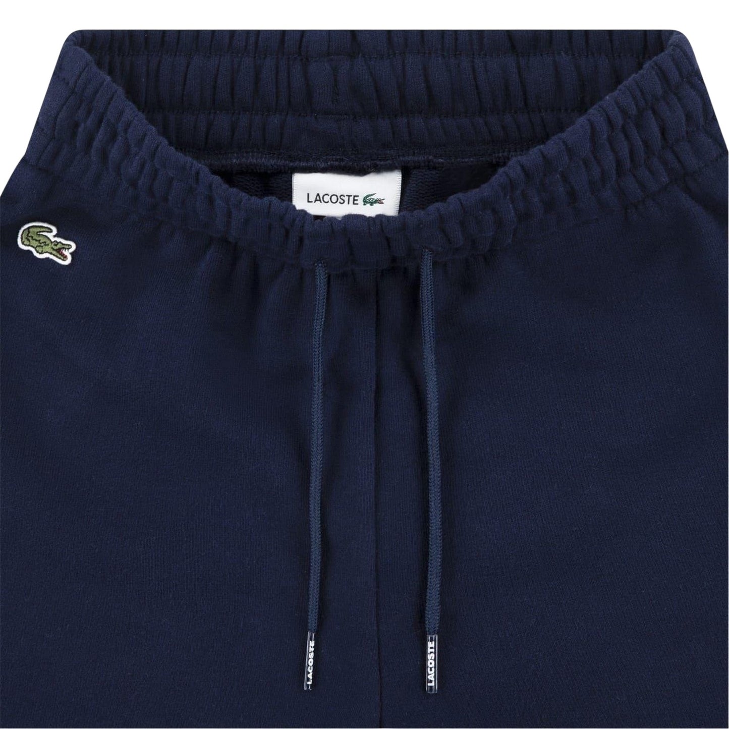 Marine Blue - Side - Lacoste Womens-Ladies Logo Wide Leg Sweatpants