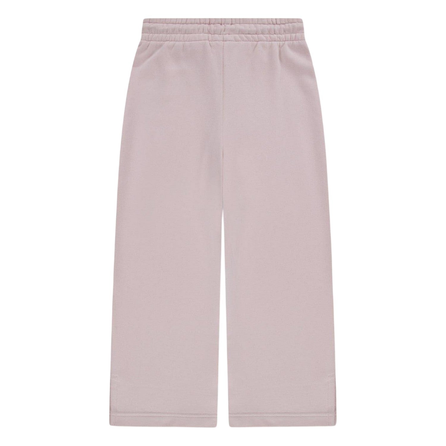 Pink - Back - Lacoste Womens-Ladies Logo Wide Leg Sweatpants