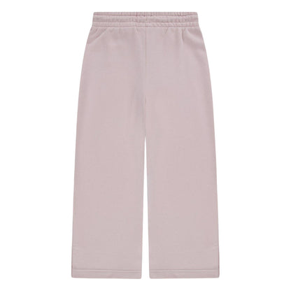 Pink - Back - Lacoste Womens-Ladies Logo Wide Leg Sweatpants