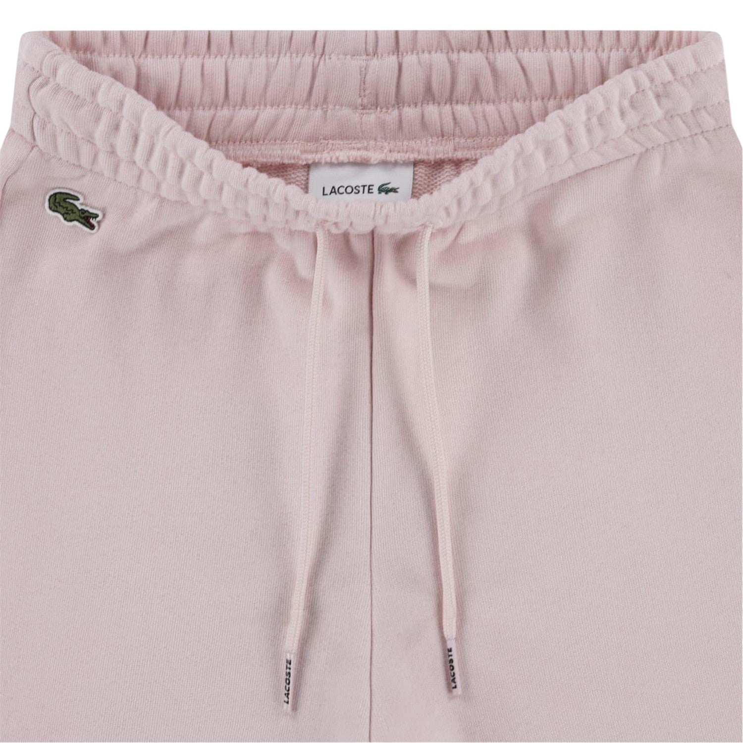 Pink - Side - Lacoste Womens-Ladies Logo Wide Leg Sweatpants