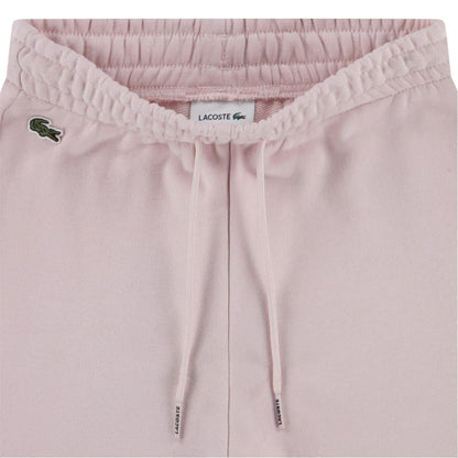 Pink - Side - Lacoste Womens-Ladies Logo Wide Leg Sweatpants
