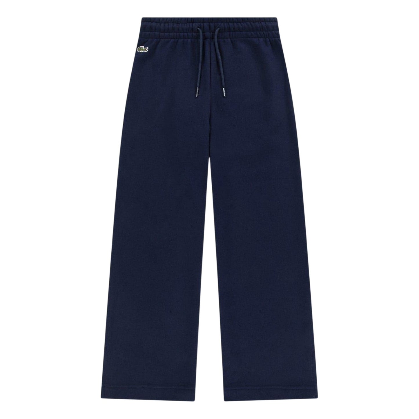 Marine Blue - Front - Lacoste Womens-Ladies Logo Wide Leg Sweatpants