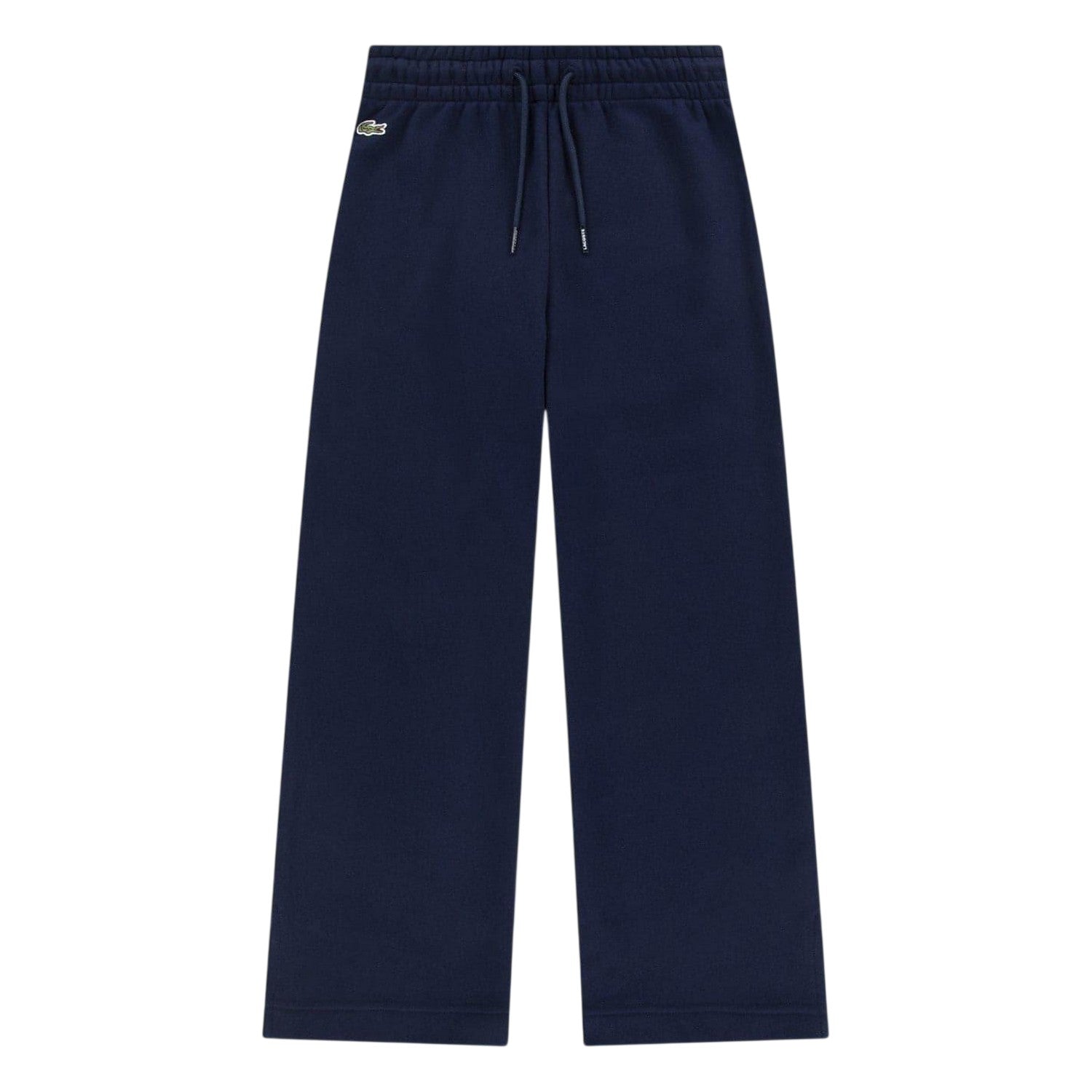 Marine Blue - Front - Lacoste Womens-Ladies Logo Wide Leg Sweatpants